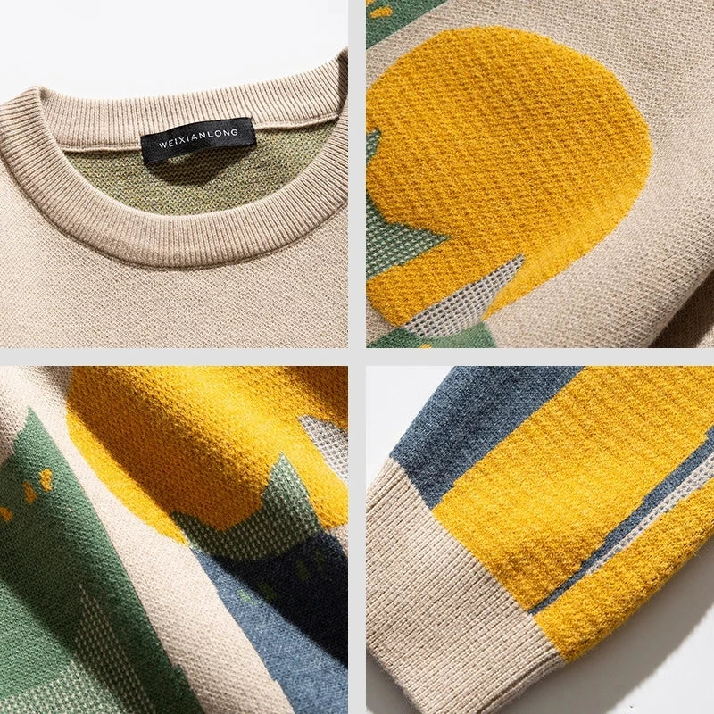Colourful Knit Sweater for Women