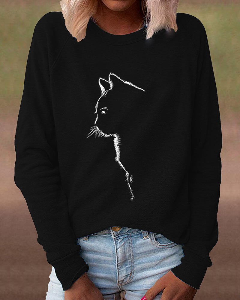 Comfy Cat Graphic Hoodie