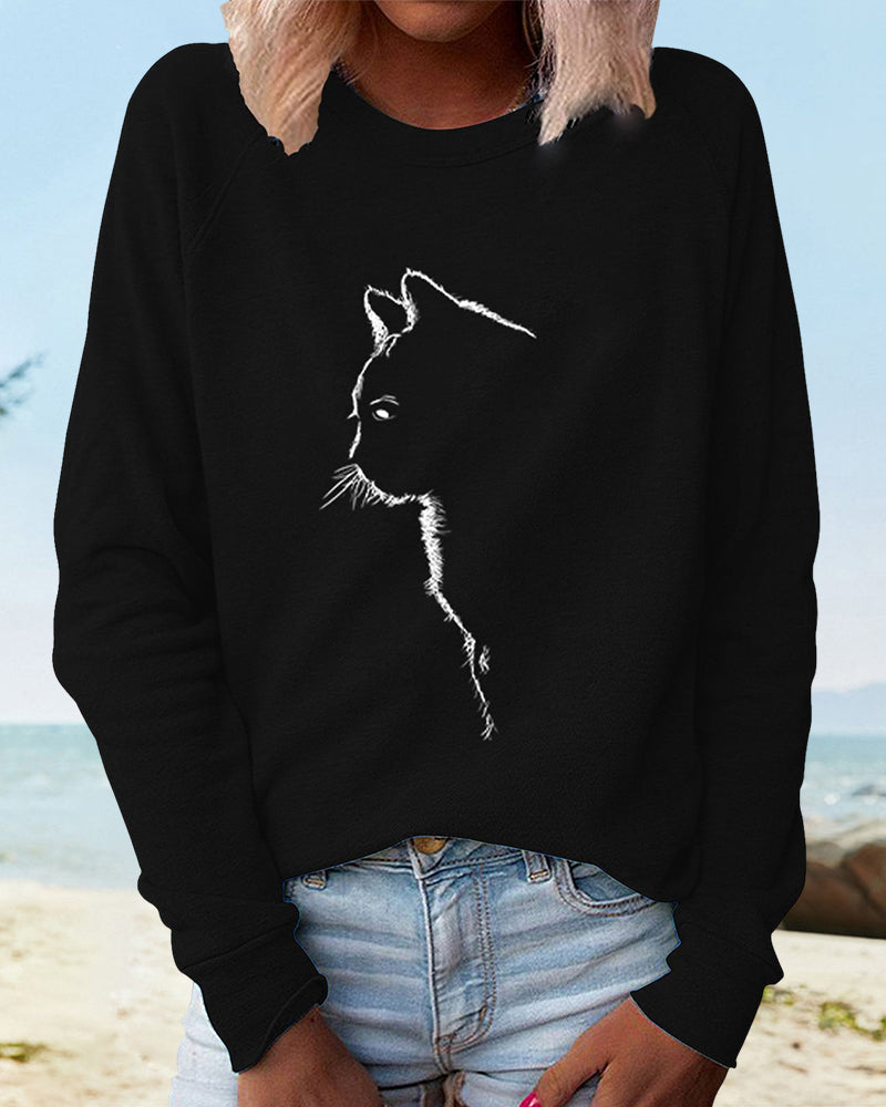 Comfy Cat Graphic Hoodie - OutfitLondon