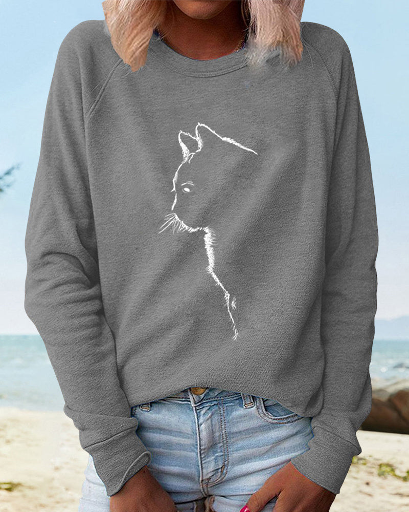 Comfy Cat Graphic Hoodie