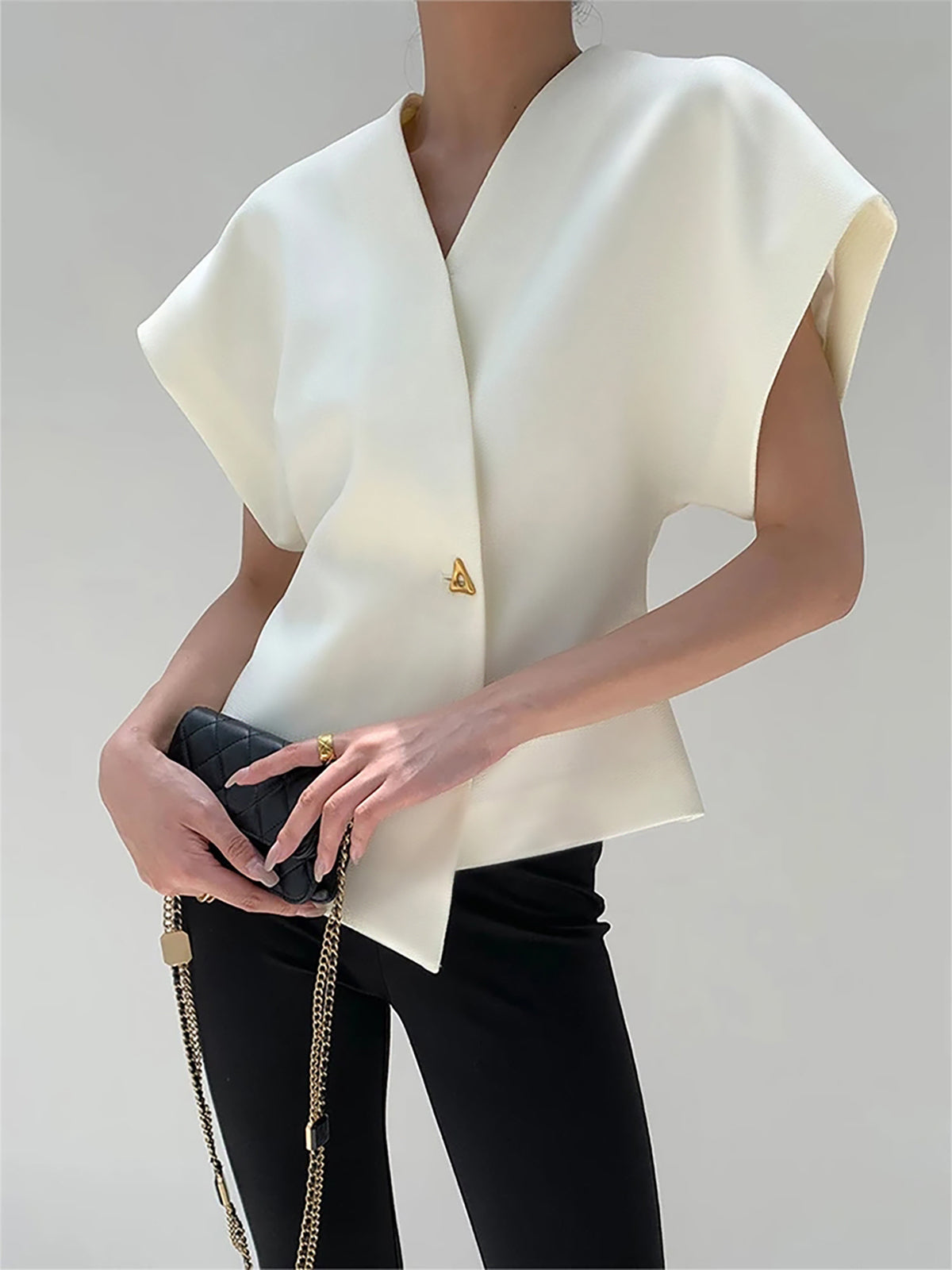Comfy V Neck Casual Women's Blouse - OutfitLondon