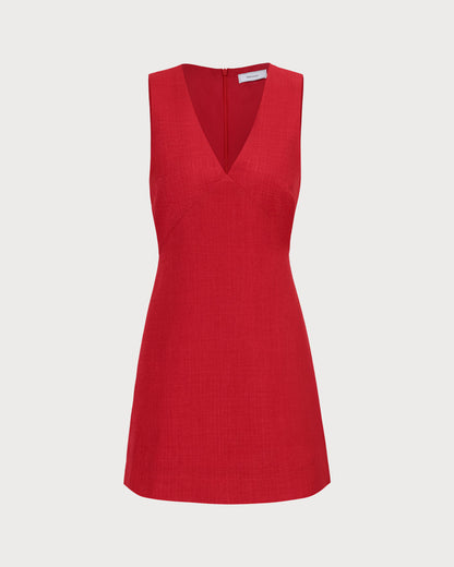 Pearl | V Neck Sleeveless Summer Mini Dress