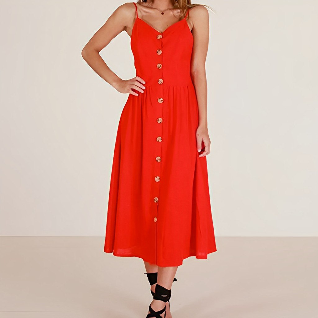 Elegant Women's Flower Print Sundress - OutfitLondon