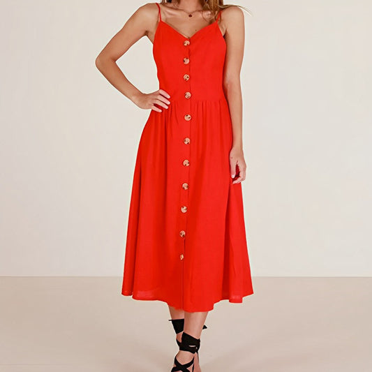 Elegant Women's Flower Print Sundress - OutfitLondon