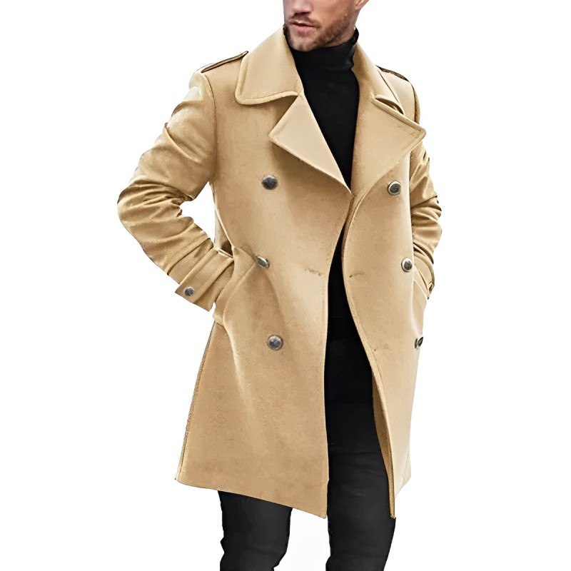 Elegant Classic Fit Wool Overcoat