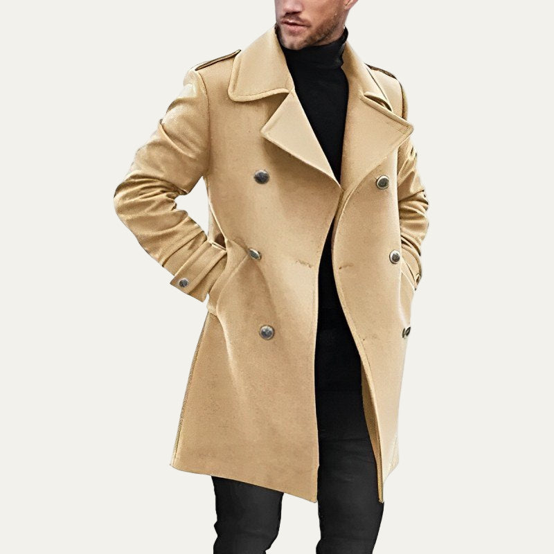 Classic Fit Navy Pea Coat Jacket