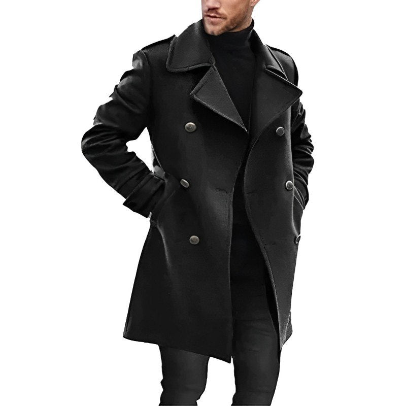 Elegant Classic Fit Wool Overcoat