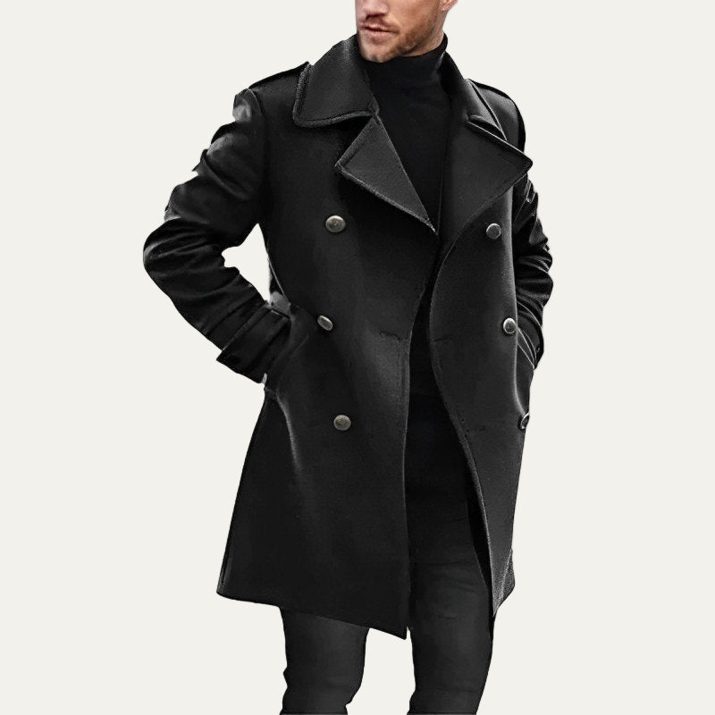 Classic Fit Navy Pea Coat Jacket