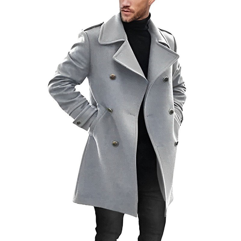 Elegant Classic Fit Wool Overcoat