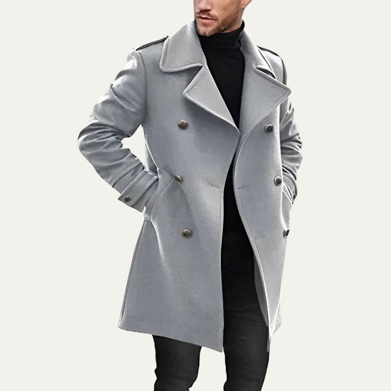 Classic Fit Navy Pea Coat Jacket