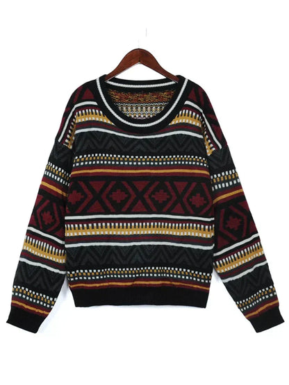 Warm Geometric Patterned Winter Sweater
