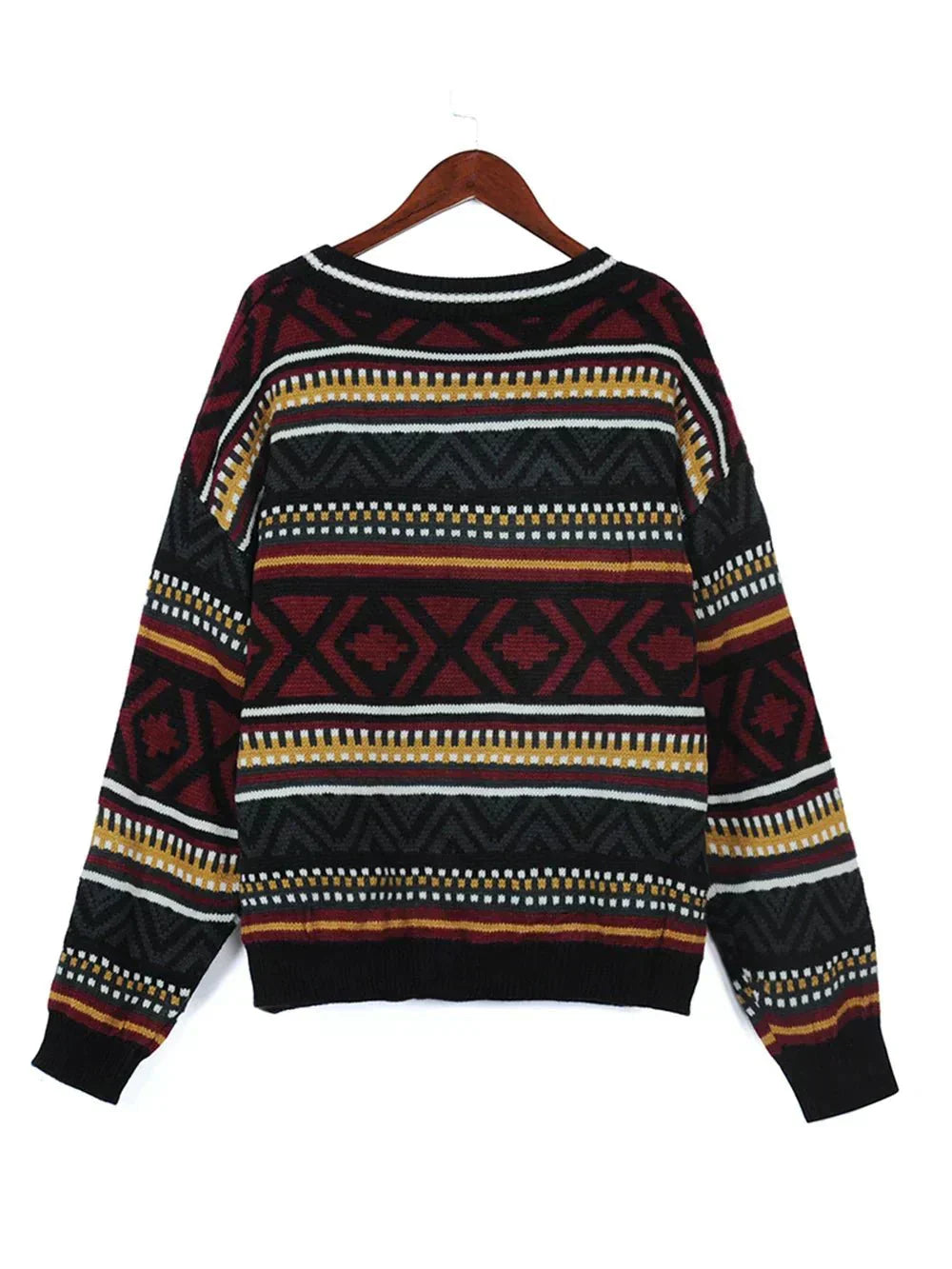 Warm Geometric Patterned Winter Sweater