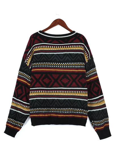 Warm Geometric Patterned Winter Sweater
