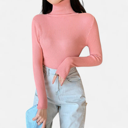 Warm Knitted Women's Turtleneck Jumper