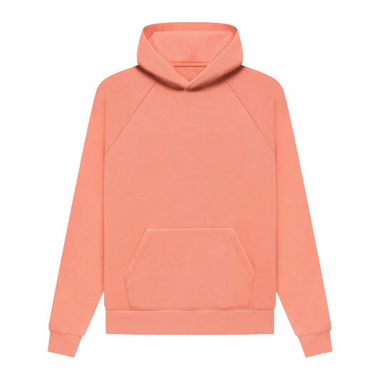 Mens Peach Fleece Hoodie Ultra Soft Adjustable Kangaroo Pocket - OutfitLondon