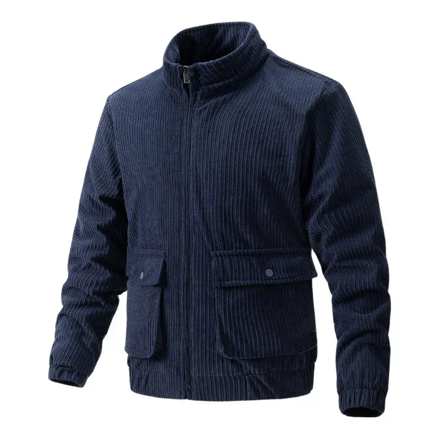Rugged Mens Corduroy Coat with Pockets
