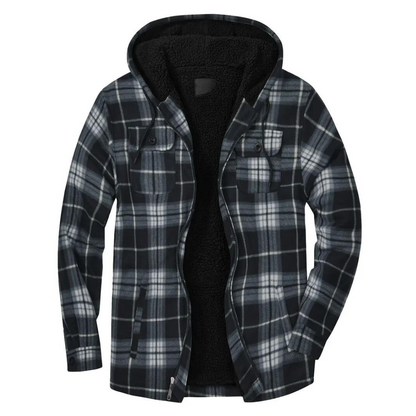 Classic Hooded Flannel Men's Jacket