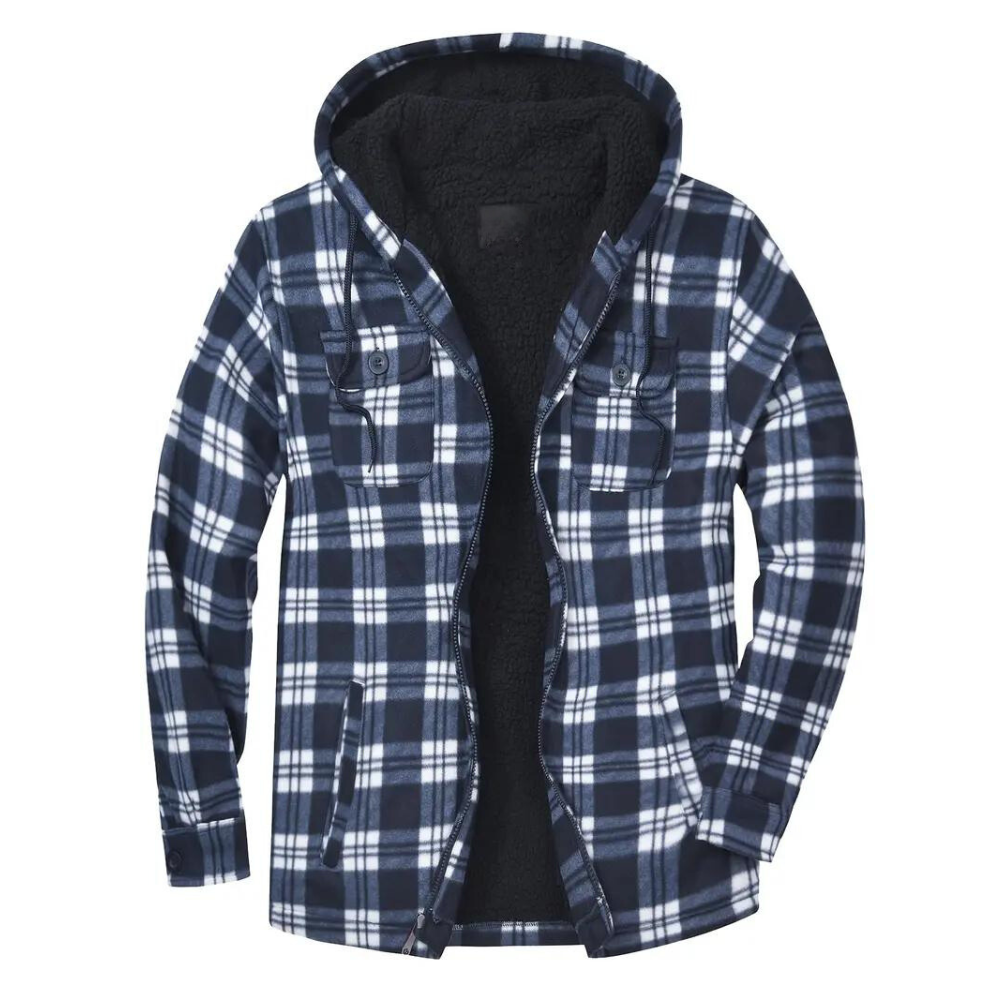 Classic Hooded Flannel Men's Jacket