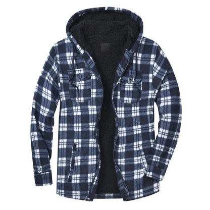 Classic Hooded Flannel Men's Jacket