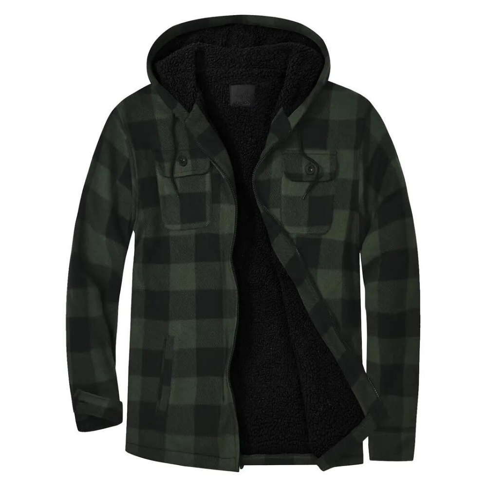 Classic Hooded Flannel Men's Jacket - OutfitLondon