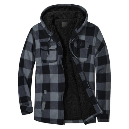 Classic Hooded Flannel Men's Jacket