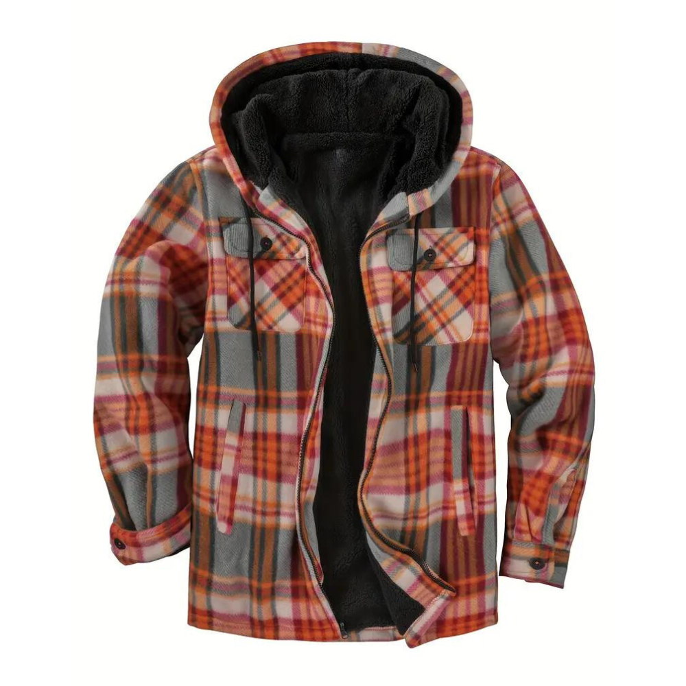 Classic Hooded Flannel Men's Jacket