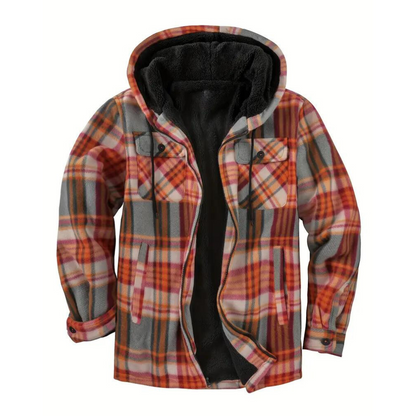 Classic Hooded Flannel Men's Jacket