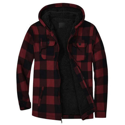Classic Hooded Flannel Men's Jacket