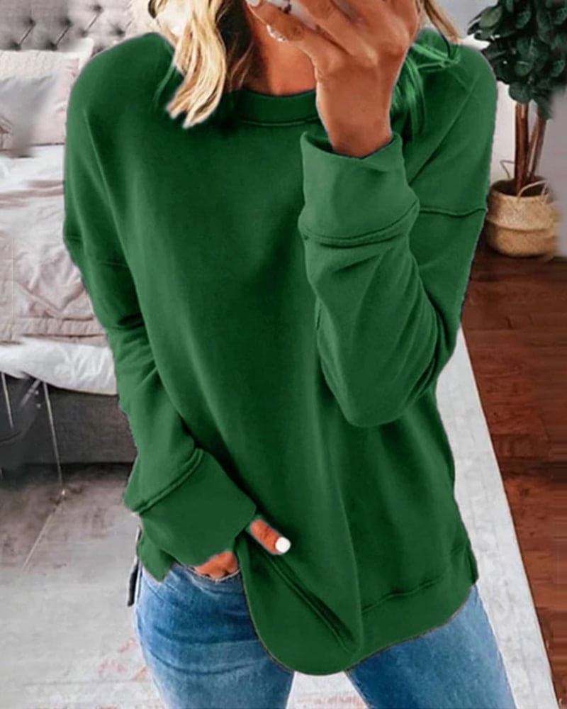 Classic Ladies Crew Neck Sweatshirt