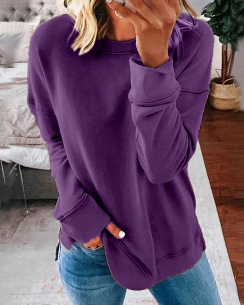 Classic Ladies Crew Neck Sweatshirt