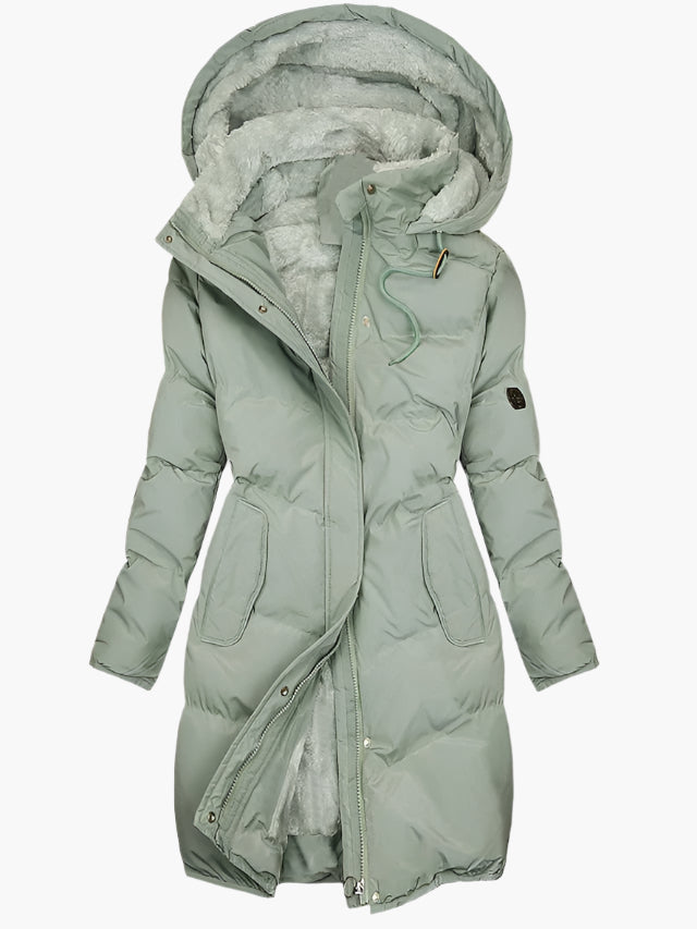 Soft Ladies Long Faux Fur Parka Jacket - OutfitLondon