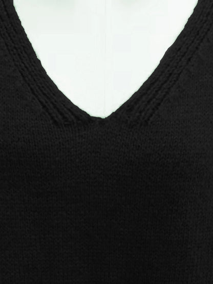Relaxed Fit V-Neck Sweater for Full Figure Women