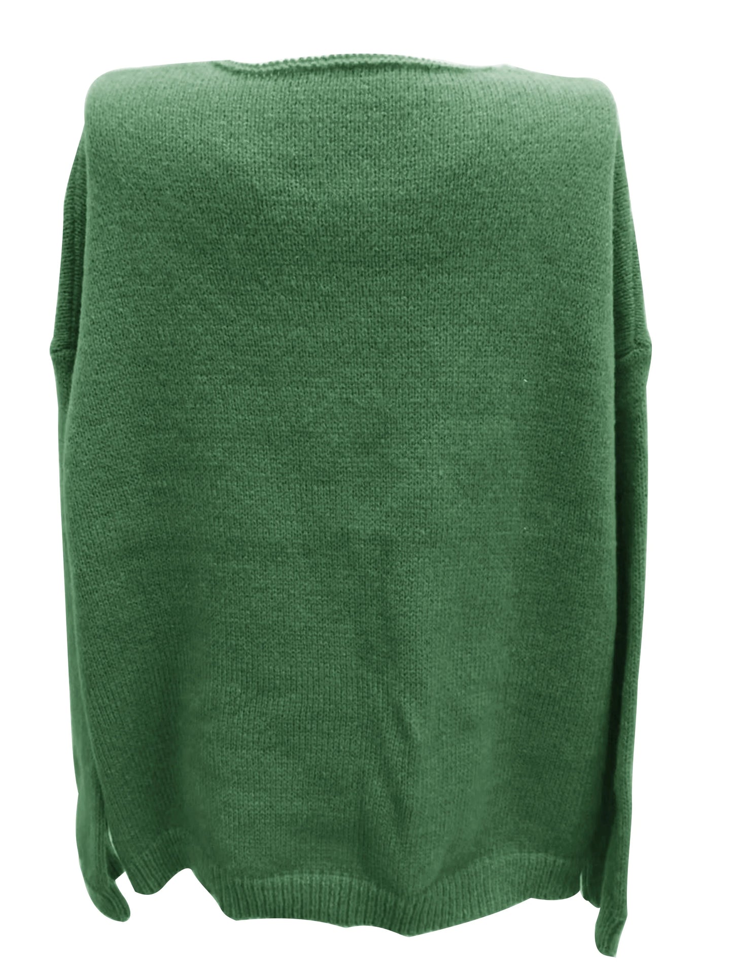 Relaxed Fit V-Neck Sweater for Full Figure Women