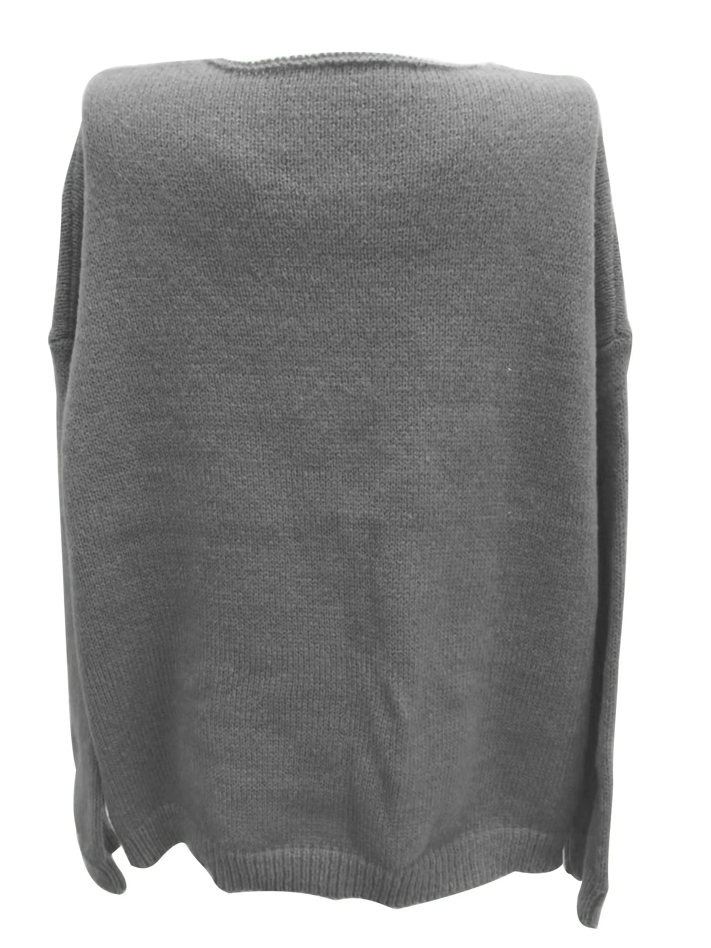 Relaxed Fit V-Neck Sweater for Full Figure Women