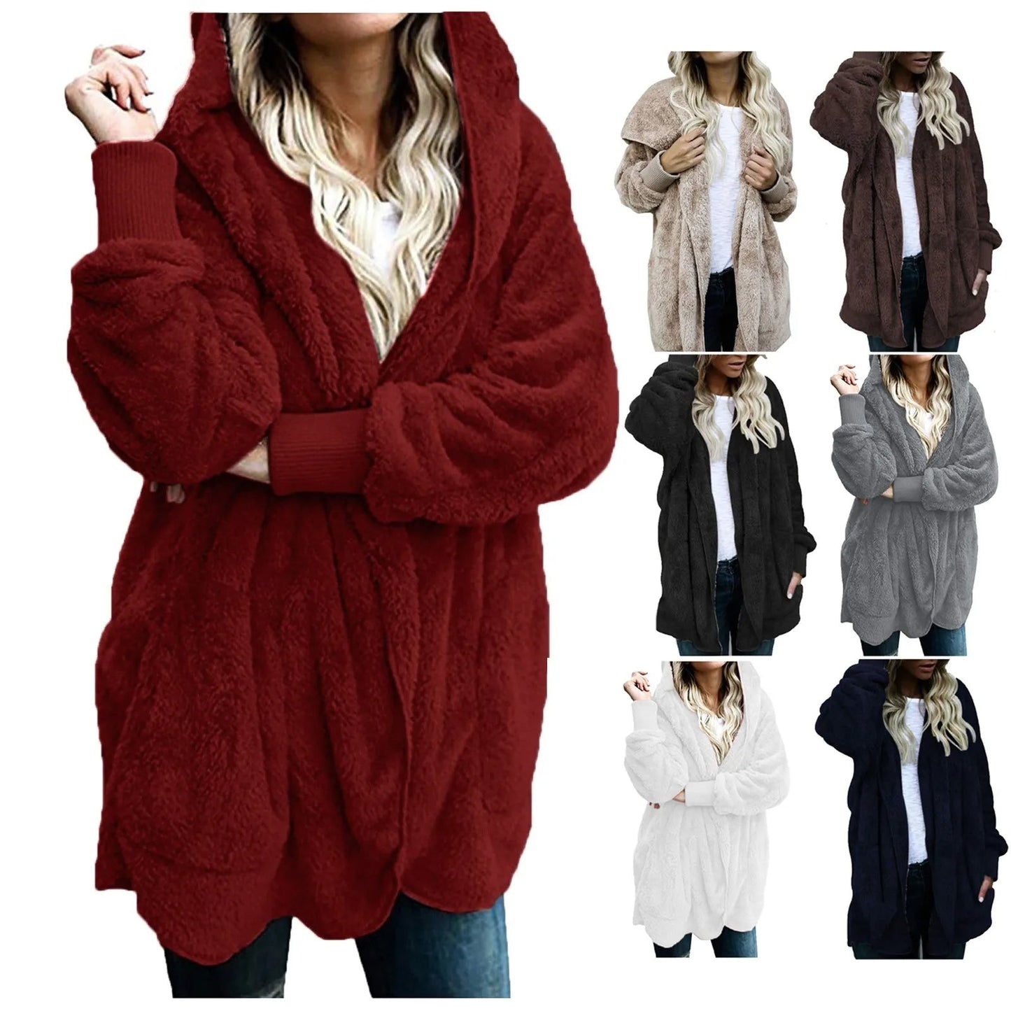 Soft Fleece Oversized Winter Coat - Warm and Cozy - OutfitLondon