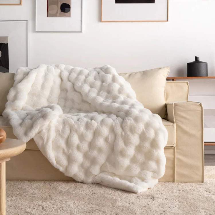 Soft Faux Fur Heavy Throw Blanket