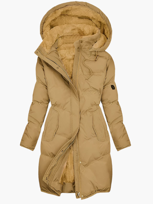 Soft Ladies Long Faux Fur Parka Jacket