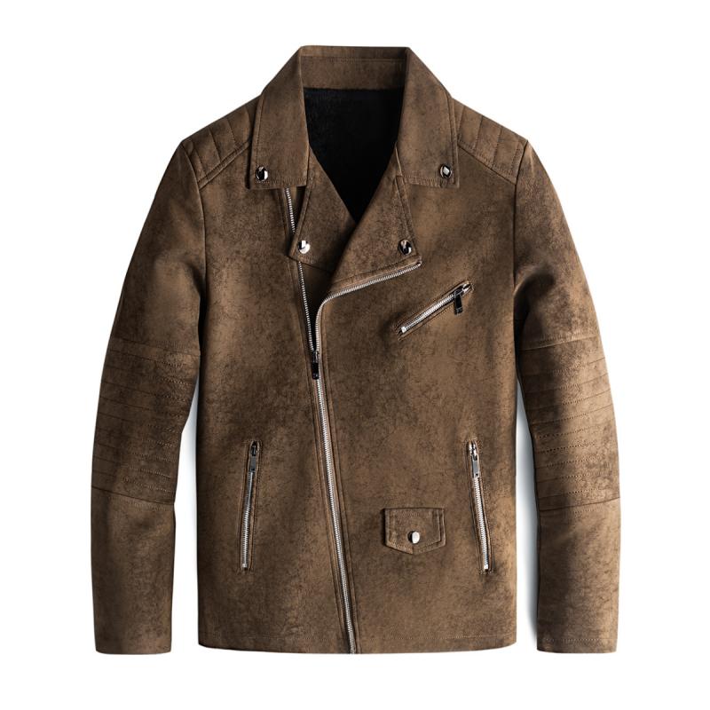 Stylish Vegan Leather Slim Biker Jacket for Men - OutfitLondon
