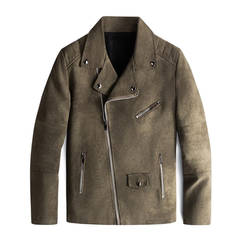 Stylish Vegan Leather Slim Biker Jacket for Men