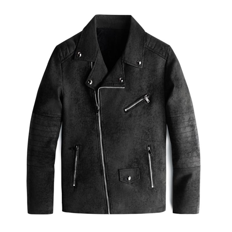 Stylish Vegan Leather Slim Biker Jacket for Men