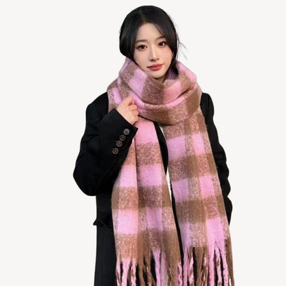 Classic Checked Wool Scarf