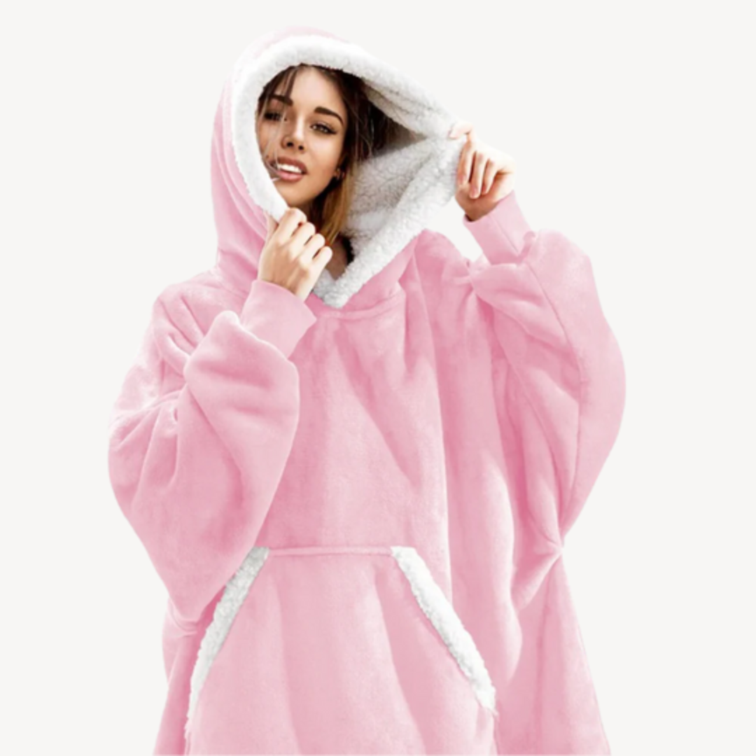 Large Colorful Hooded Throw Blanket