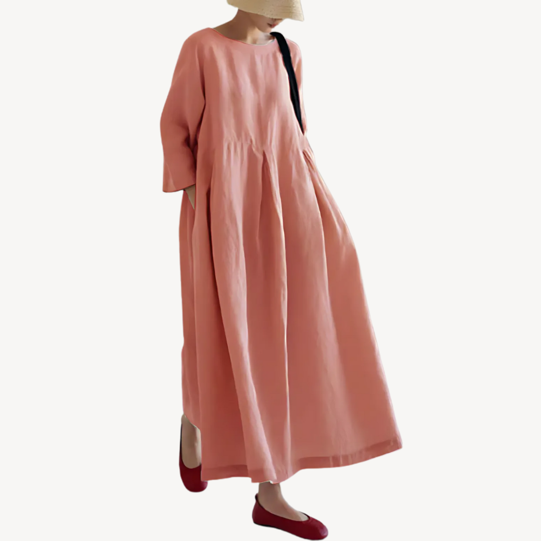 Relaxed Fit Summer Maxi Dress with Pockets