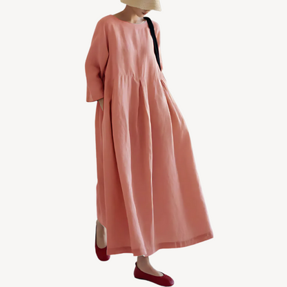 Relaxed Fit Summer Maxi Dress with Pockets