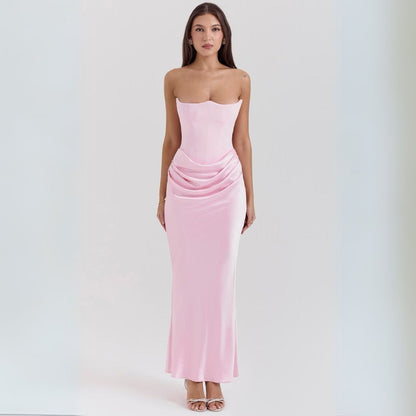 Elegant Sleeveless Lace Maxi Dress for Women - OutfitLondon