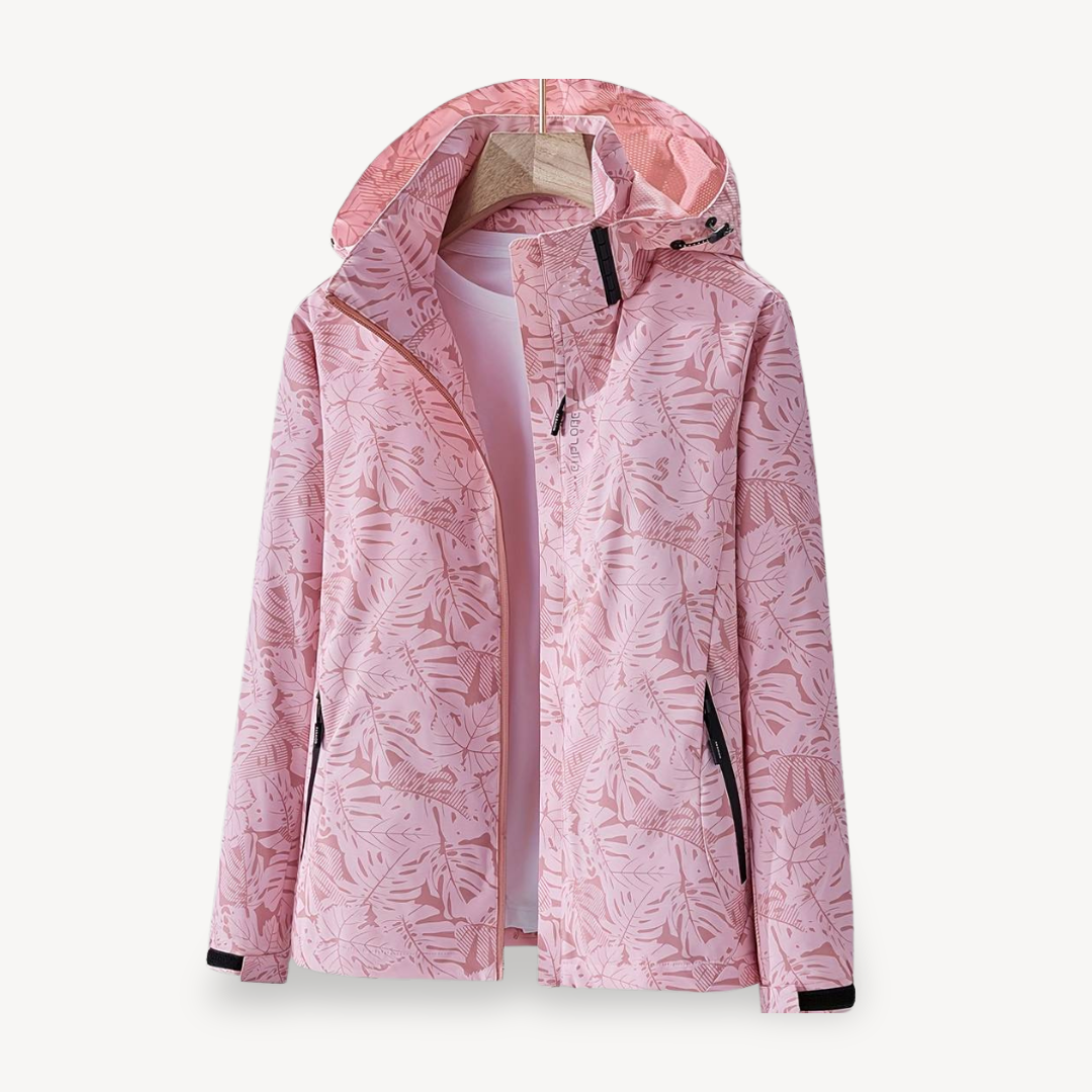 Waterproof Floral Women's Rain Jacket