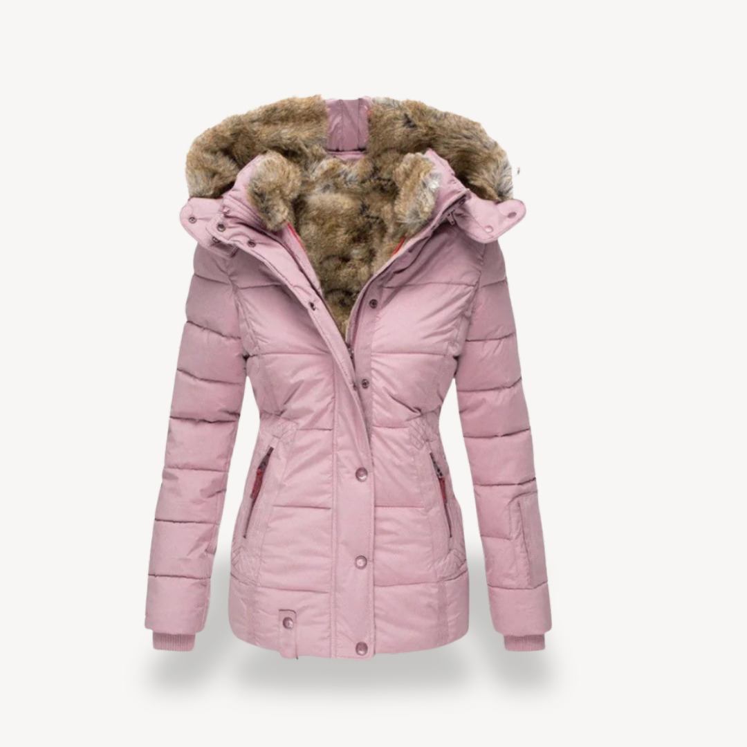 Warm Synthetic Fur Insulated Puffer Coat