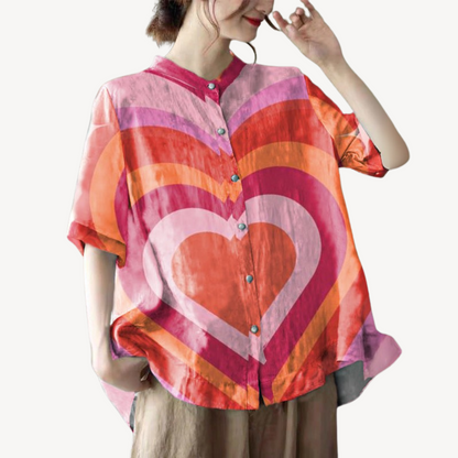 Ladies' Pretty Floral Cotton Casual Shirt