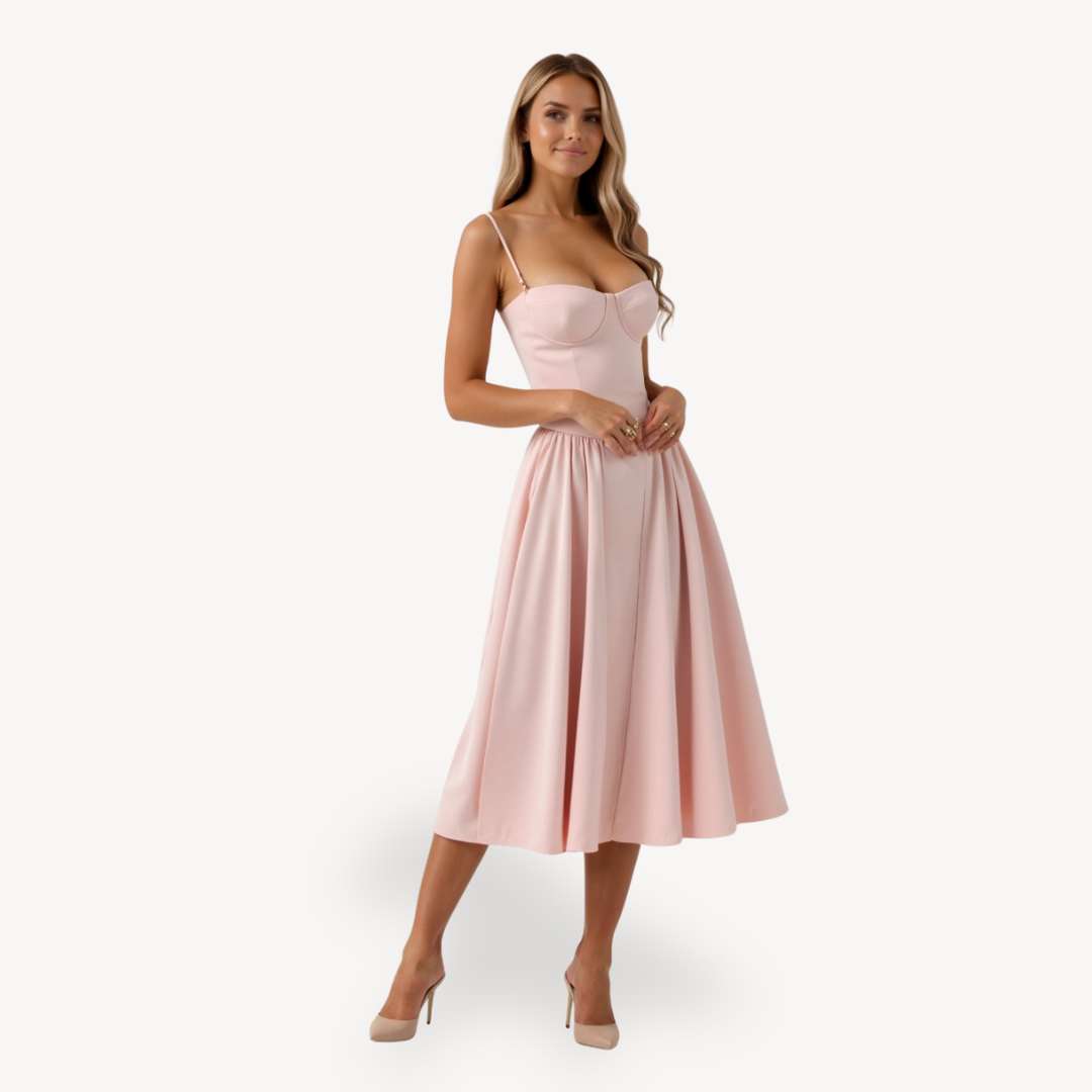 Sleeveless Mid Length Party Dress