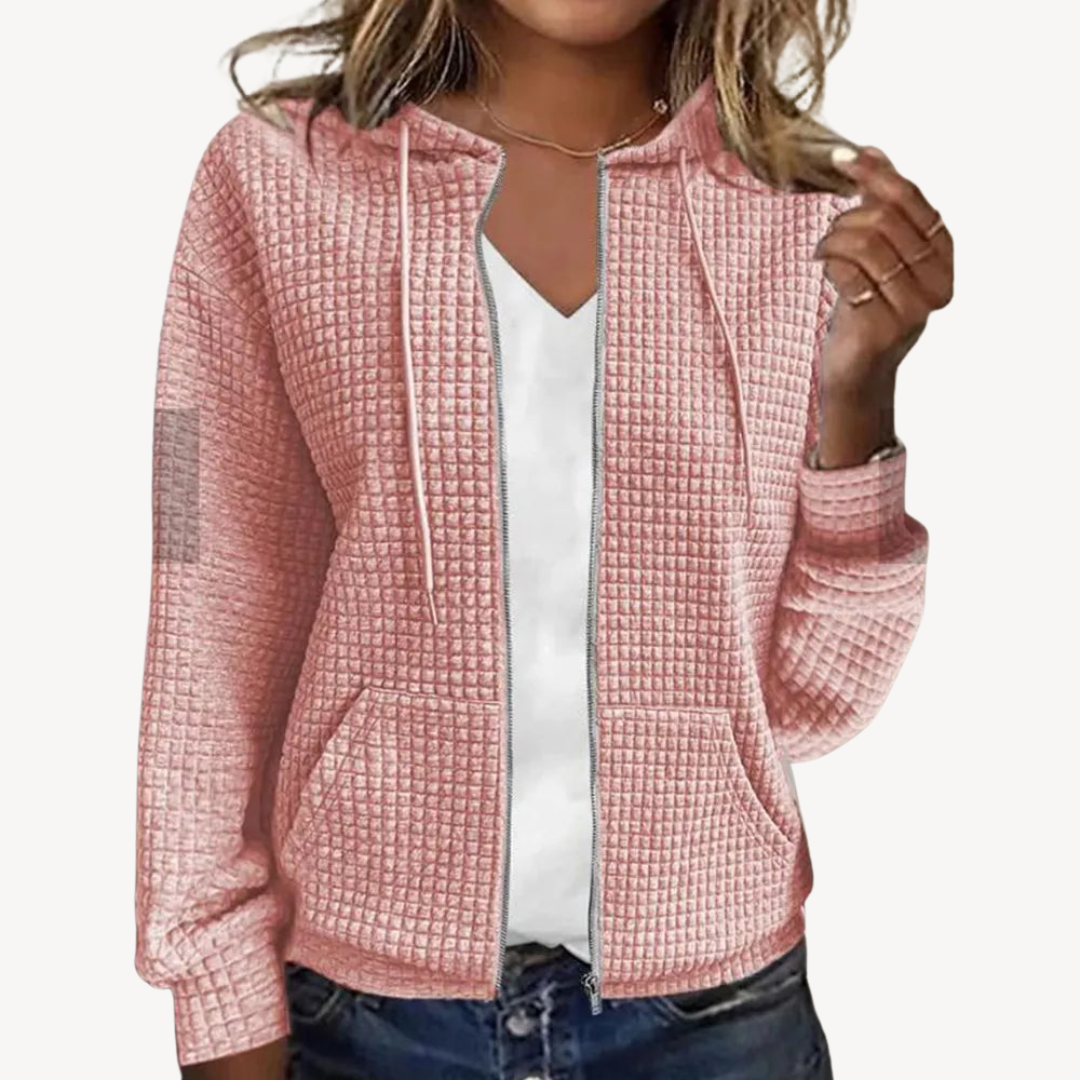Cozy Woven Hooded Sweater for Ladies